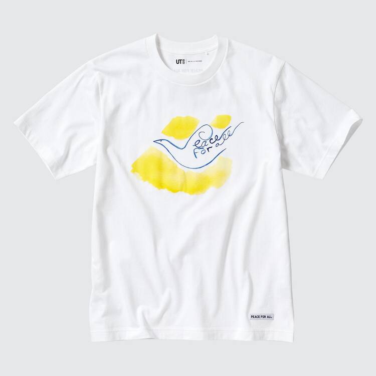 Uniqlo Peace For All Ut Grafika (Ines De La Fressange) Tricko Damske Biele | QABJDL-865