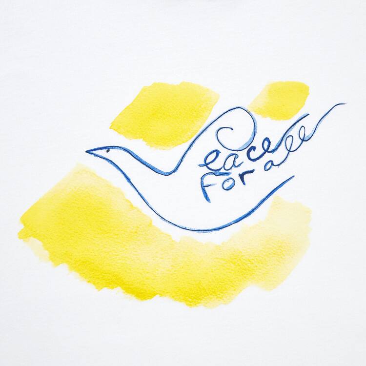 Uniqlo Peace For All Ut Grafika (Ines De La Fressange) Tricko Damske Biele | QABJDL-865
