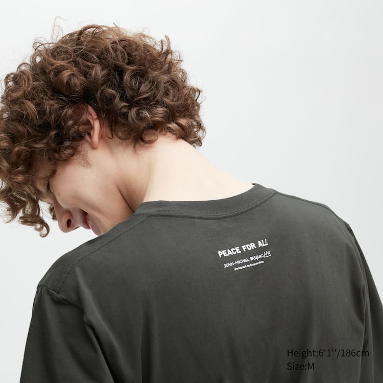 Uniqlo Peace For All Ut Grafika (Jean-michel Basquiat And Christopher Makos) Tricko Damske Tmavo Siva | IOHJYL-429