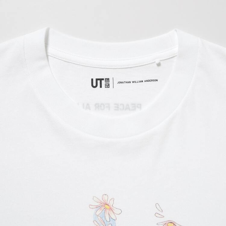 Uniqlo Peace For All Ut Grafika (Jonathan Anderson) Tricko Damske Biele | BCZNXW-631