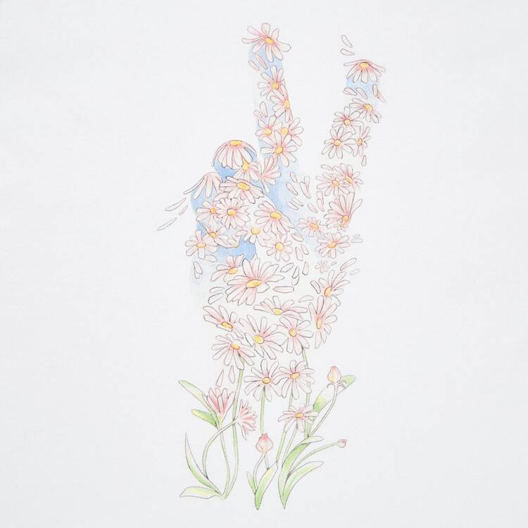 Uniqlo Peace For All Ut Grafika (Jonathan Anderson) Tricko Damske Biele | BCZNXW-631