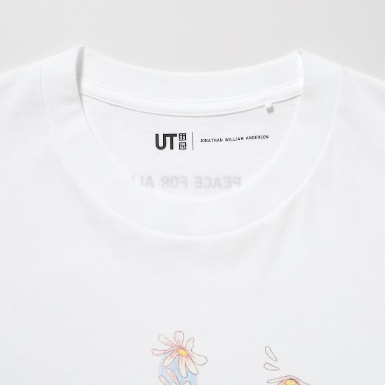 Uniqlo Peace For All Ut Grafika (Jonathan Anderson) Tricko Panske Biele | TOJWXE-238