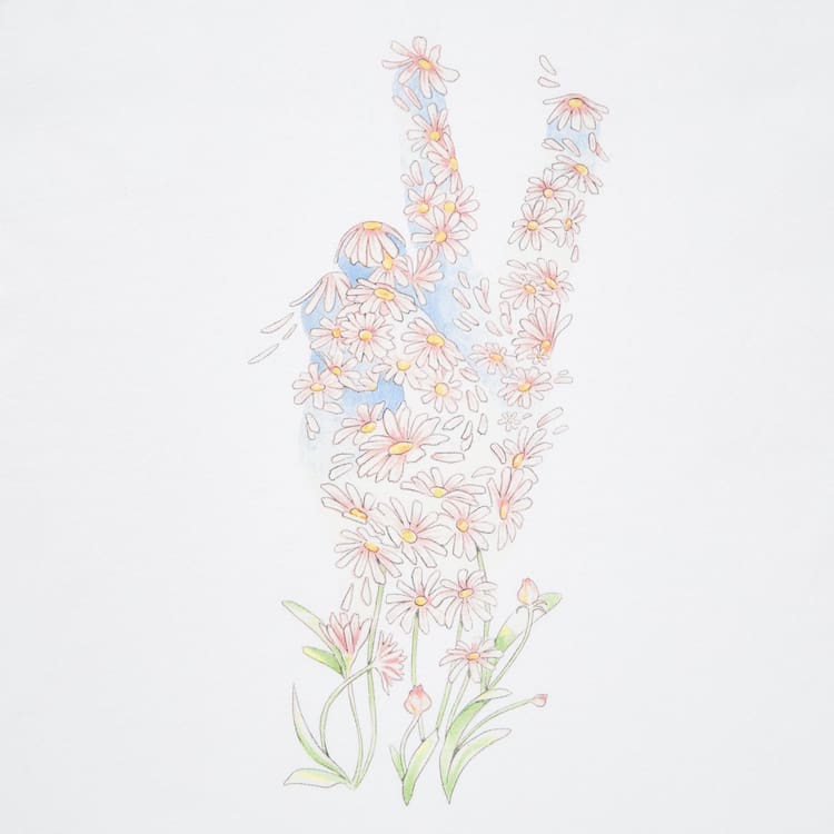 Uniqlo Peace For All Ut Grafika (Jonathan Anderson) Tricko Panske Biele | TOJWXE-238