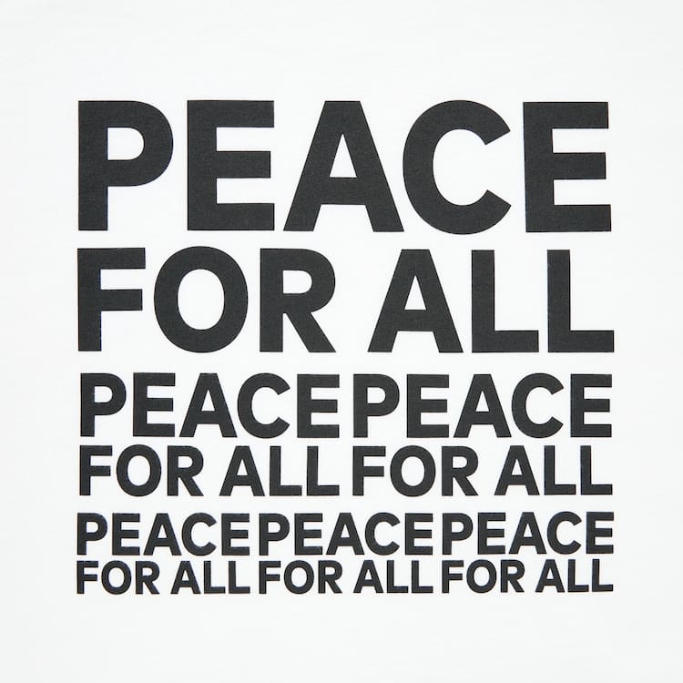 Uniqlo Peace For All Ut Grafika (Kashiwa Sato) Tricko Panske Biele | TMRKJL-360