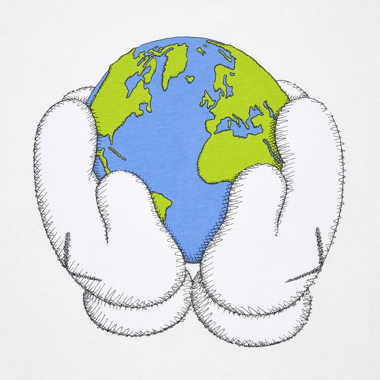 Uniqlo Peace For All Ut Grafika (Kaws) Tricko Panske Biele | GMBOKT-302