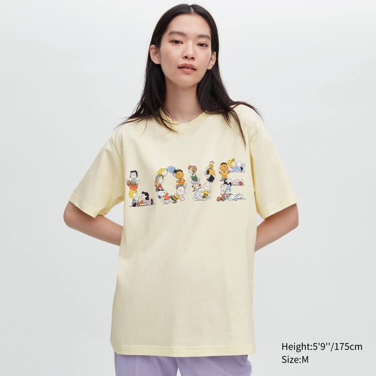 Uniqlo Peace For All Ut Grafika (Peanuts) Tricko Panske Žlté | JTILDC-841