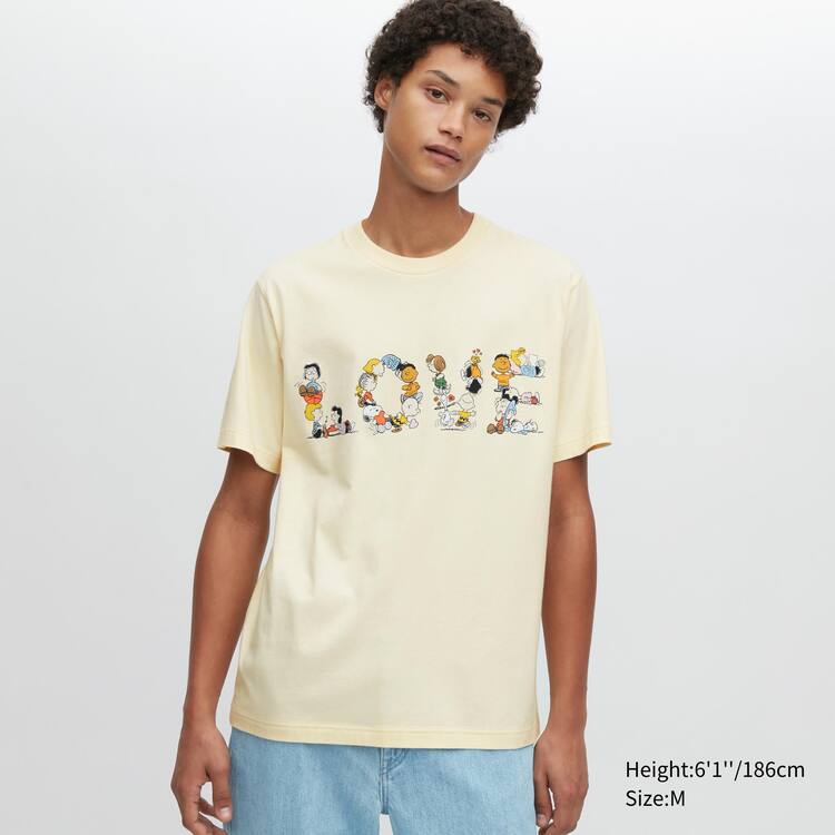 Uniqlo Peace For All Ut Grafika (Peanuts) Tricko Panske Žlté | JTILDC-841