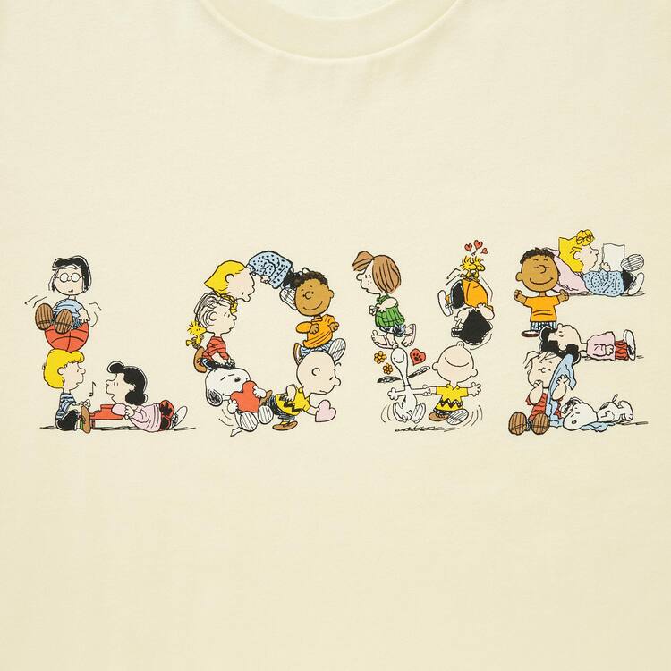 Uniqlo Peace For All Ut Grafika (Peanuts) Tricko Panske Žlté | JTILDC-841