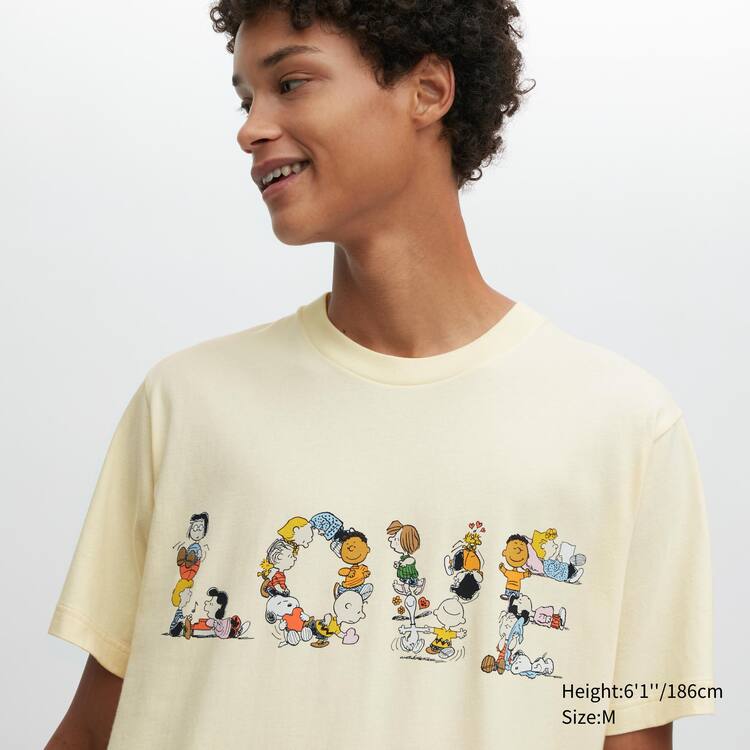 Uniqlo Peace For All Ut Grafika (Peanuts) Tricko Panske Žlté | JTILDC-841