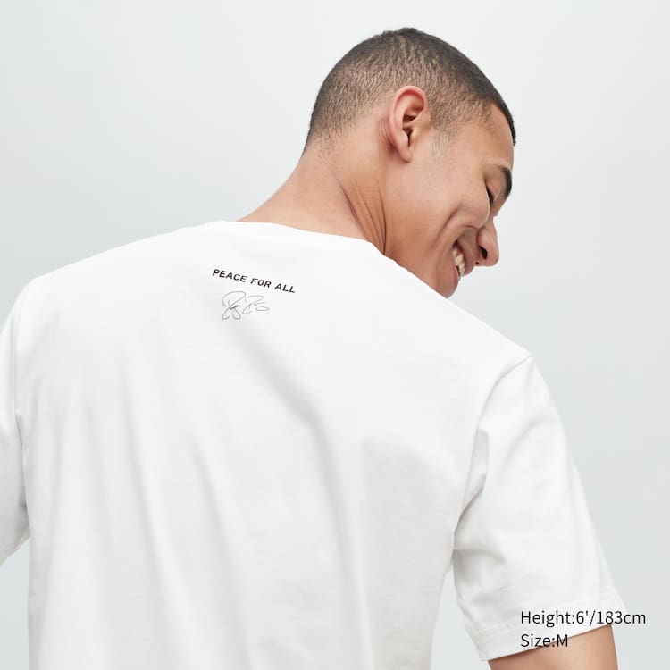 Uniqlo Peace For All Ut Grafika (Roger Federer) Tricko Panske Biele | UCBAQW-918