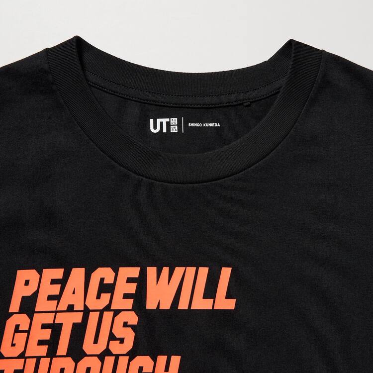 Uniqlo Peace For All Ut Grafika (Shingo Kunieda) Tricko Damske Čierne | ANQXTM-128