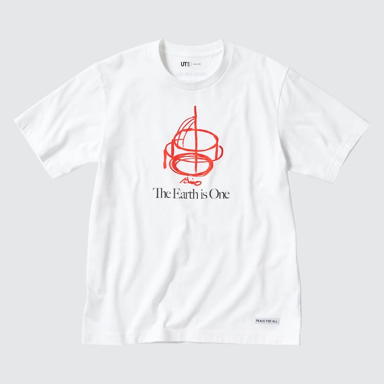 Uniqlo Peace For All Ut Grafika (Tadao Ando) Tricko Panske Biele | RJINUW-026
