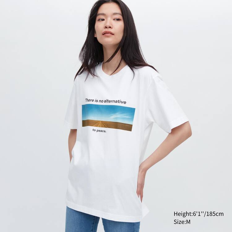 Uniqlo Peace For All Ut Grafika (Wim Wenders) Tricko Panske Biele | VQGPDT-972