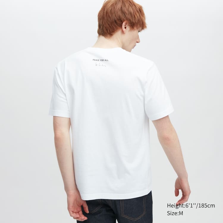 Uniqlo Peace For All Ut Grafika (Wim Wenders) Tricko Panske Biele | VQGPDT-972