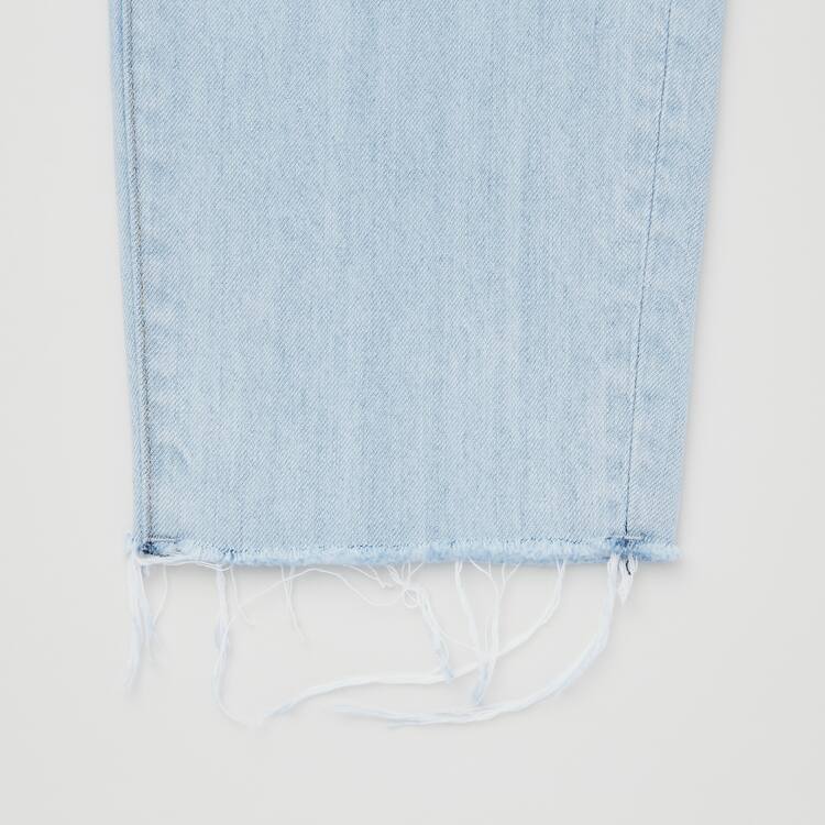 Uniqlo Peg High Rise Distressed Džínsy Damske Modre | UFEJHO-581