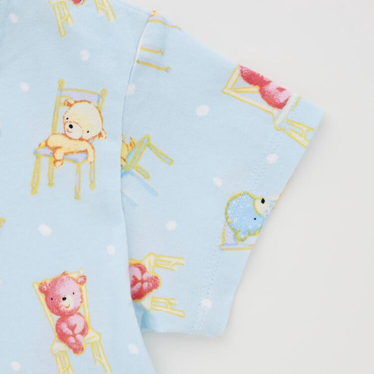 Uniqlo Picturebook Ut Grafika Tricko Pre Babatka Svetlo Modre | YFEDZB-856