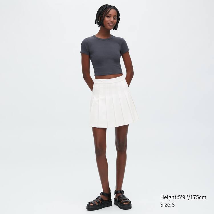 Uniqlo Plisované Mini Sukne Damske Biele | FWDZTU-419