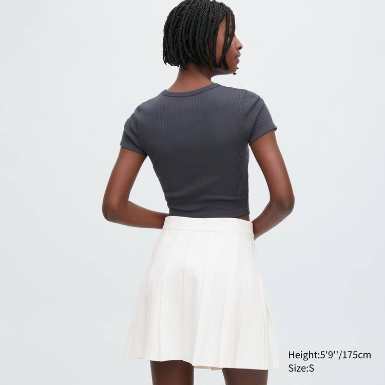 Uniqlo Plisované Mini Sukne Damske Biele | FWDZTU-419