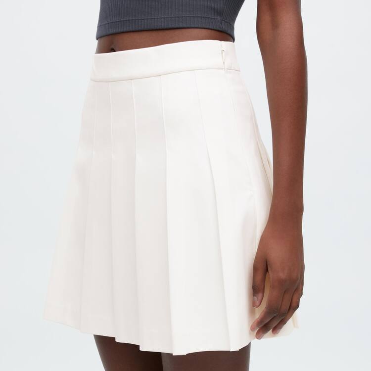 Uniqlo Plisované Mini Sukne Damske Biele | FWDZTU-419