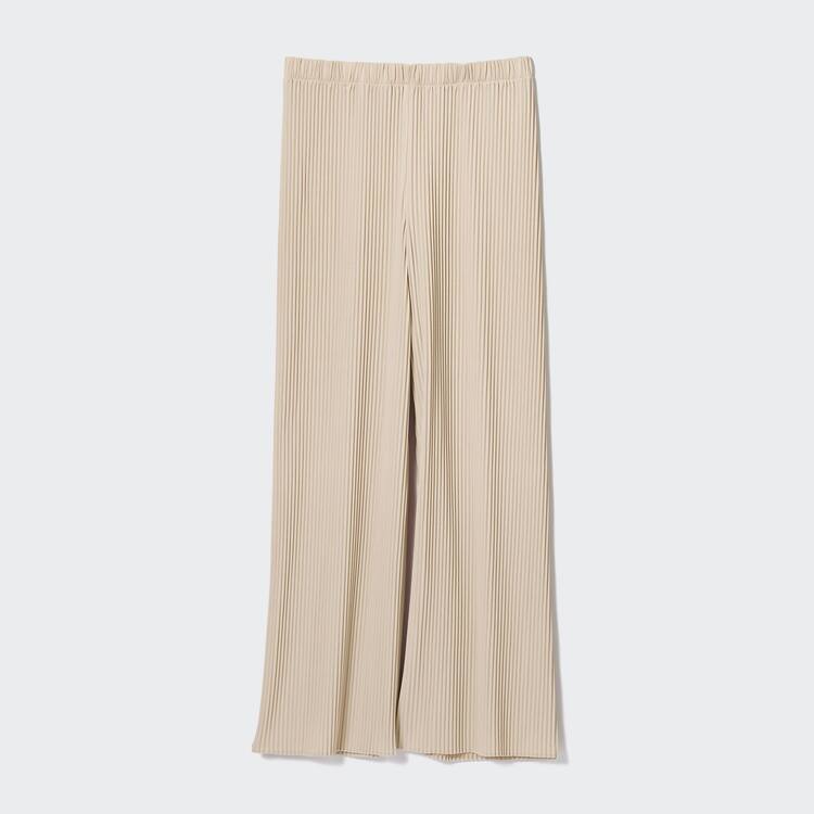 Uniqlo Plisované Rovno Leg Easy Nohavice Damske Béžové | DGNUEM-869