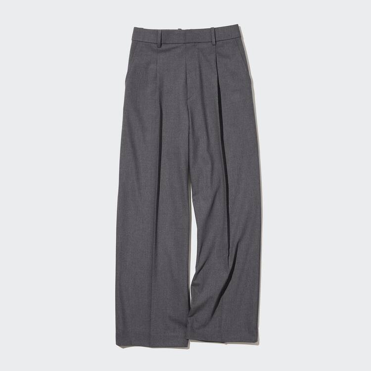 Uniqlo Plisované Siroke Topanky Nohavice Damske Siva | DHEIBT-402