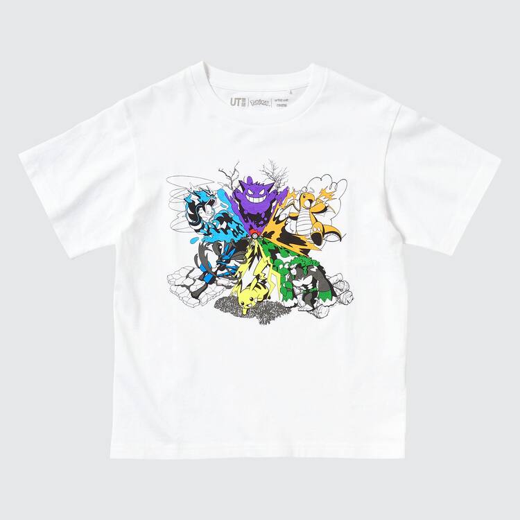 Uniqlo Pokémon Meets Artist Ut Grafika Tricko Detske Biele | MJUFYL-461