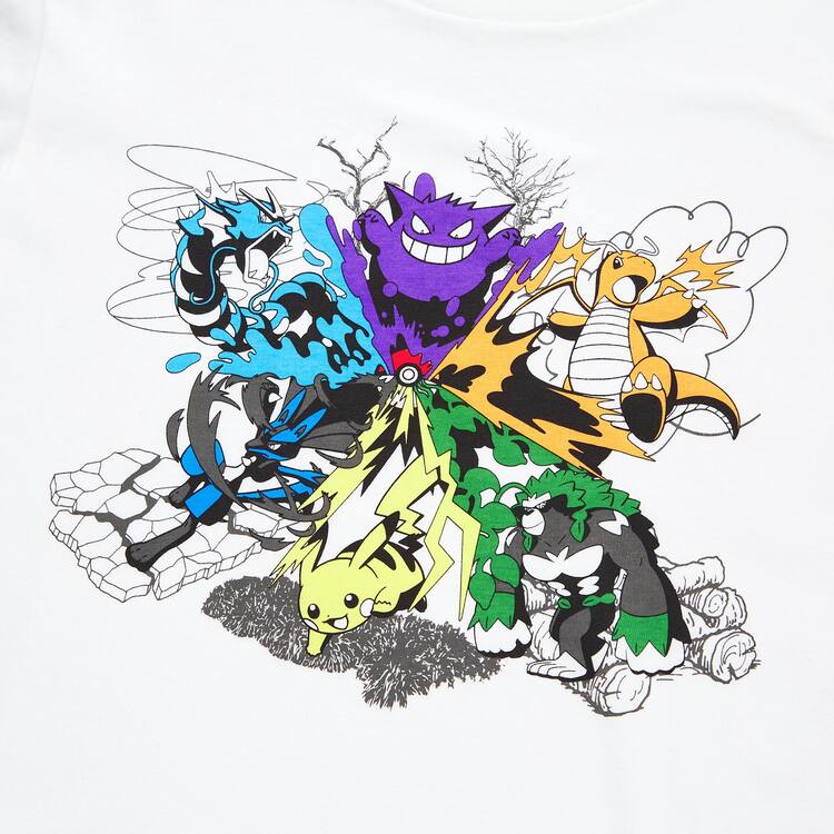 Uniqlo Pokémon Meets Artist Ut Grafika Tricko Detske Biele | MJUFYL-461