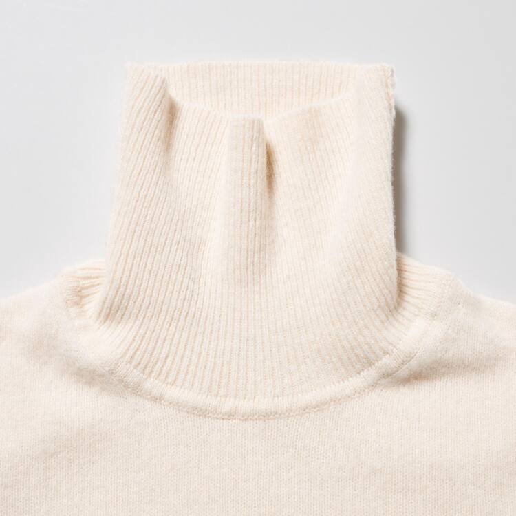 Uniqlo Premium Lambswool Turtleneck Jumpers Panske Biele | ZFRXMD-904