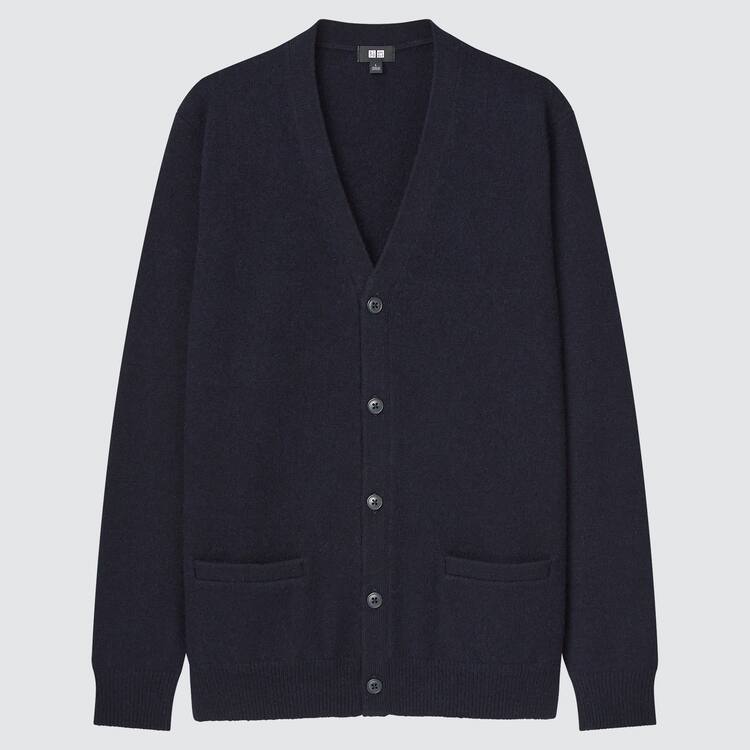 Uniqlo Premium Lambswool V Neck (2021 Season) Jumpers Panske Námornícka Modrá | HBOXWA-621