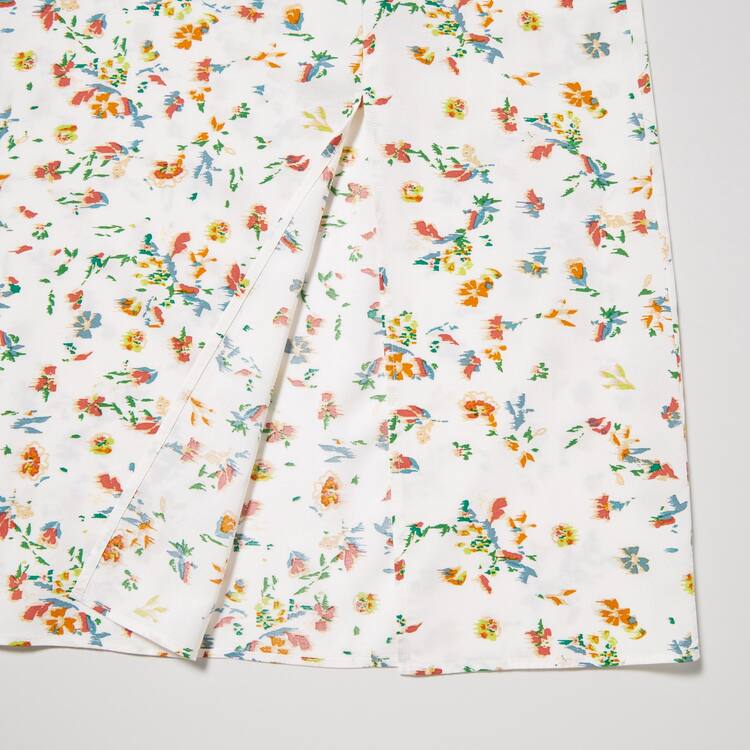 Uniqlo Printed Front Slit Camisole Saty Damske Biele | WMCRPK-739