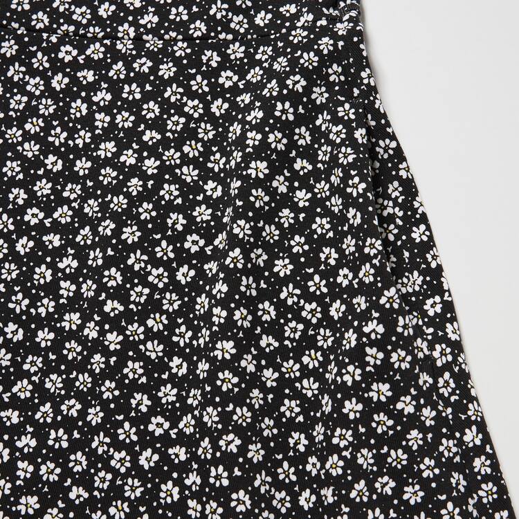 Uniqlo Printed Kratke Sleeved Flared Saty Damske Čierne | BTLVKW-326