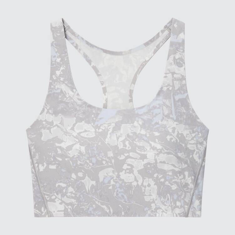 Uniqlo Printed Square Neck Active Wireless Podprsenky Damske Siva | IOVSFM-216