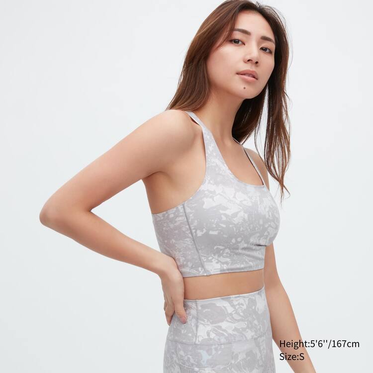 Uniqlo Printed Square Neck Active Wireless Podprsenky Damske Siva | IOVSFM-216