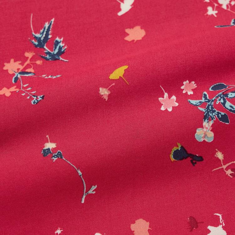 Uniqlo Printed V Neck Flared Long Sleeved Saty Damske Červené | GDQZOT-625