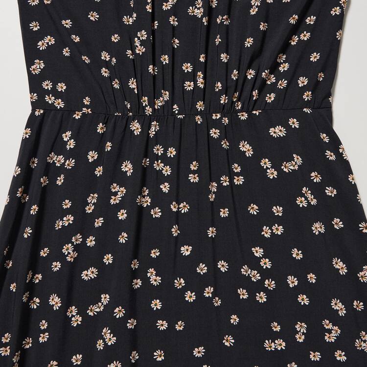 Uniqlo Printed V Neck Flared Long Sleeved Saty Damske Čierne | LGVRON-371