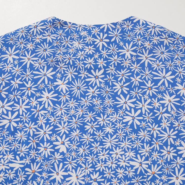Uniqlo Printed V Neck Long Sleeved Blúzky Damske Modre | FMLKZP-278