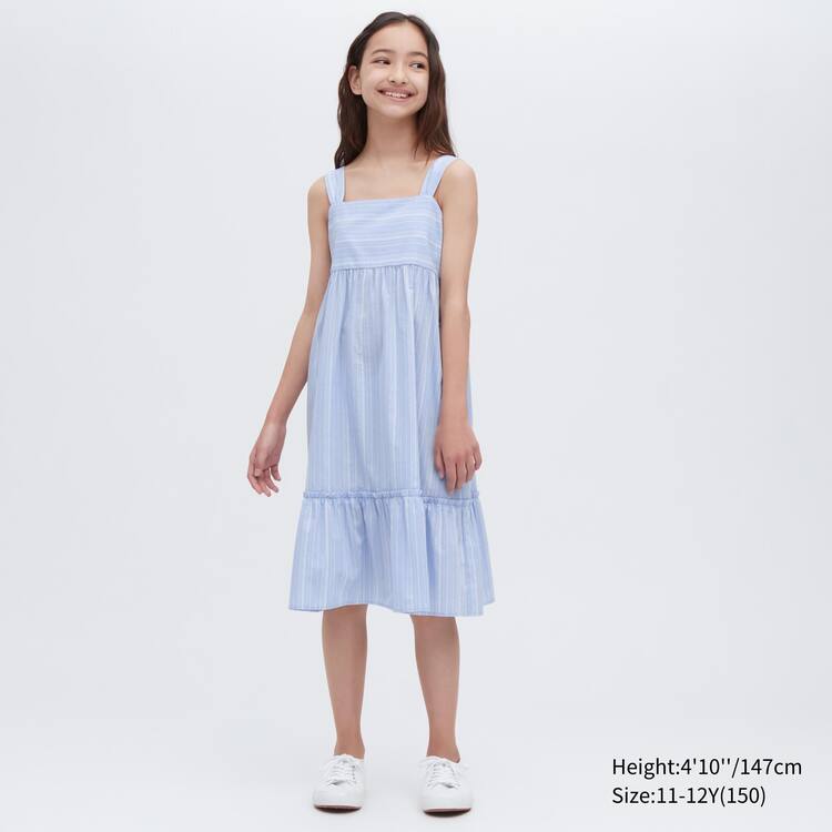 Uniqlo Pruhované Camisole Saty Detske Modre | JDQEHP-843