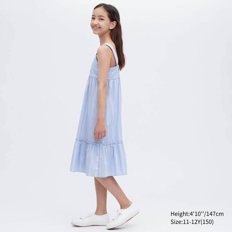 Uniqlo Pruhované Camisole Saty Detske Modre | JDQEHP-843
