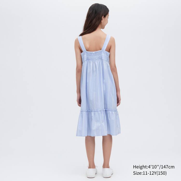 Uniqlo Pruhované Camisole Saty Detske Modre | JDQEHP-843