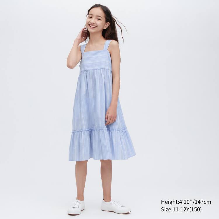 Uniqlo Pruhované Camisole Saty Detske Modre | JDQEHP-843