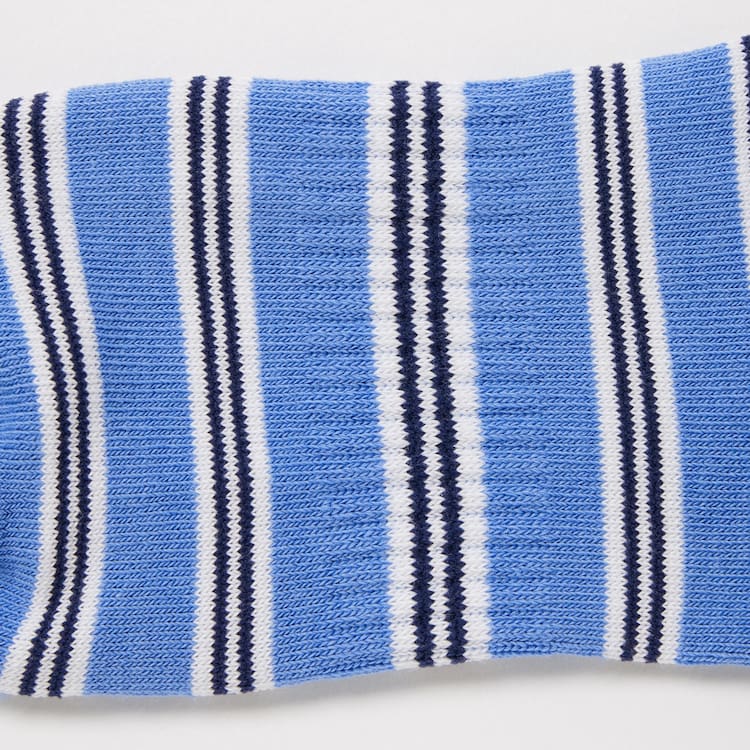 Uniqlo Pruhované Kratke (Three Pairs) Ponozky Detske Modre Biele Zelene | JPCFWH-708