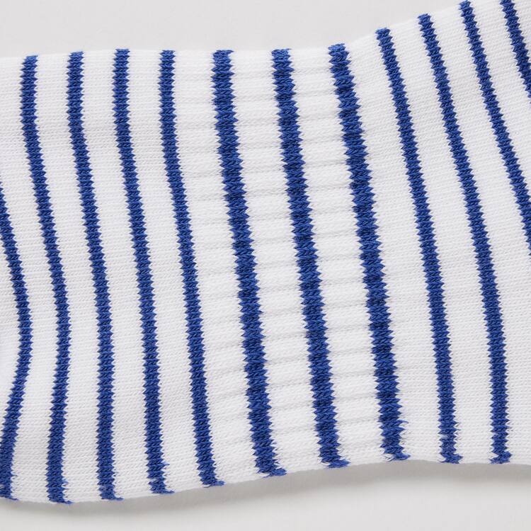 Uniqlo Pruhované Kratke (Three Pairs) Ponozky Detske Modre Biele Zelene | JPCFWH-708