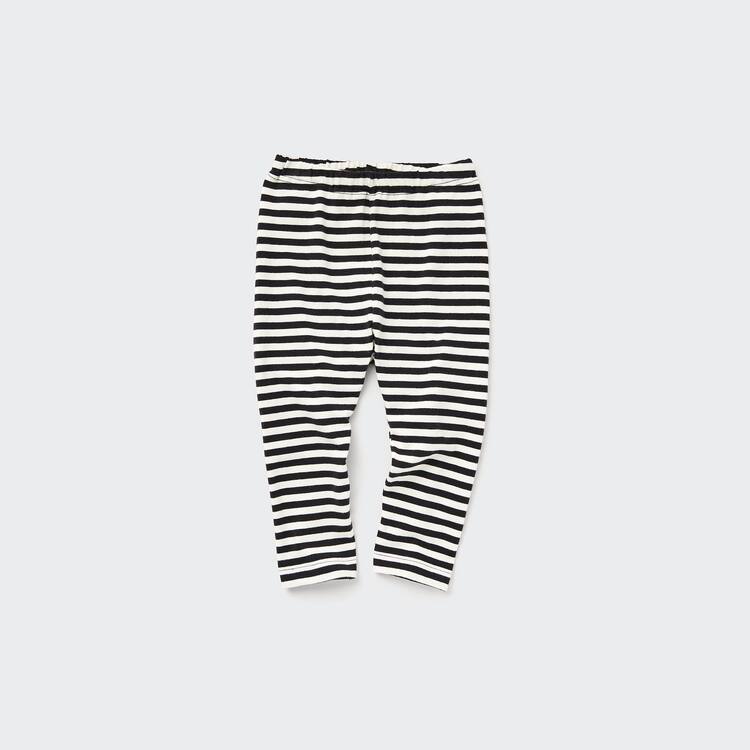 Uniqlo Pruhované Leginy Pre Babatka Čierne | LJSZNX-018