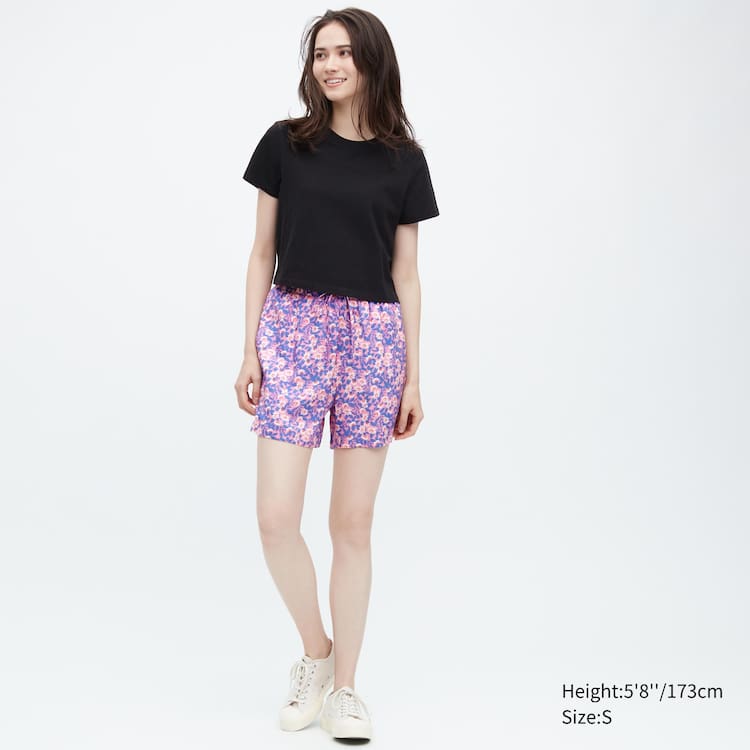 Uniqlo Rayon Easy Printed Loungewear Damske Ruzove | CLXBWA-781