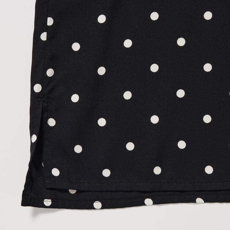 Uniqlo Rayon Kratke Sleeve Blúzky Damske Čierne | EXPAYD-509