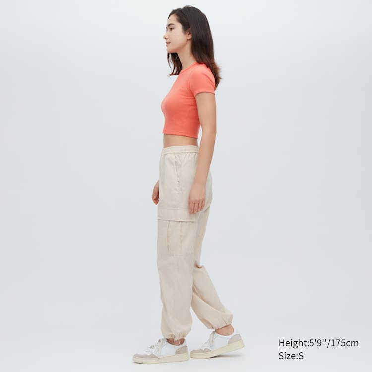 Uniqlo Rebrovaný Cropped Crew Neck Tricko Damske Oranžové | ERJIGU-891