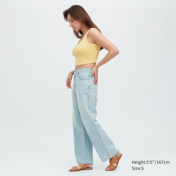 Uniqlo Rebrovaný Cropped Vesty Damske Žlté | CJHGQL-874