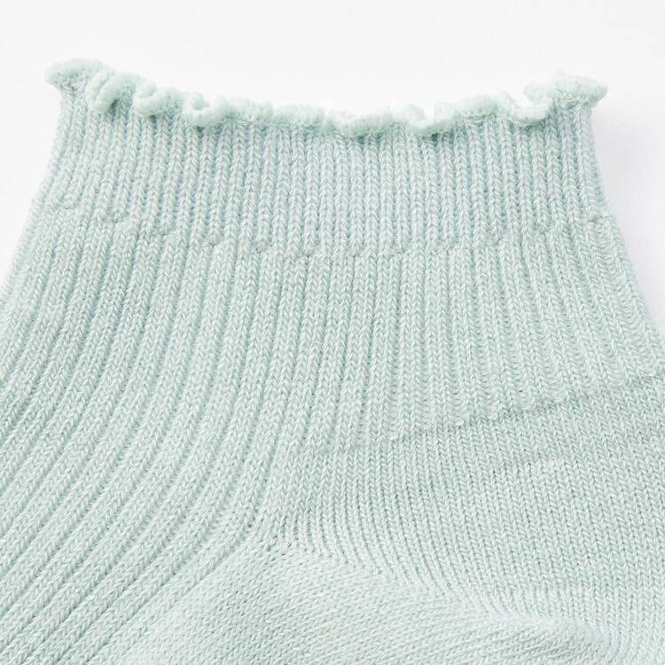 Uniqlo Rebrovaný Kratke (Three Pairs) Ponozky Detske Ruzove Zelene Siva | HFSCEO-829