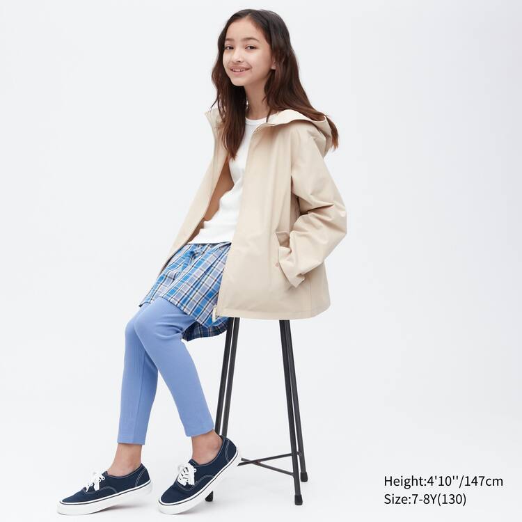 Uniqlo Rebrovaný Leginy Detske Modre | CPMRIW-729