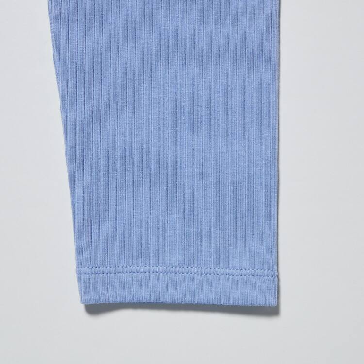 Uniqlo Rebrovaný Leginy Detske Modre | CPMRIW-729